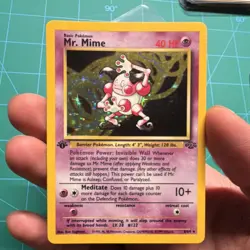 Pokemon Mr. Mime Holo Rare 1st Edition Jungle 6/64 WOTC 1999 - Image 1
