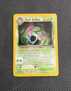 1998 Pokemon Team Rocket Dark Golbat 7/82 Holo NM/LP - Image 1