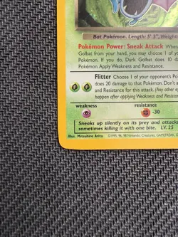 1998 Pokemon Team Rocket Dark Golbat 7/82 Holo NM/LP - Image 5