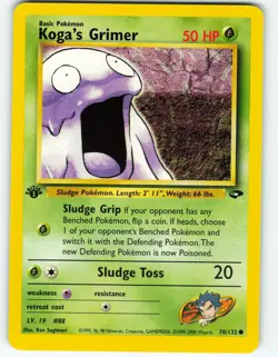 Koga's Grimer - 1st Edition - 78/132 Gym Challenge - Pokemon TCG - 2000 - Image 1