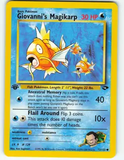 Giovanni's Magikarp - 1st Edition - 73/132 Gym Challenge - Pokemon TCG - 2000 - Image 1