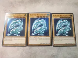 X3 Blue-Eyes White Dragon OP28-EN001 OTS Tournament Pack 28 - Image 1