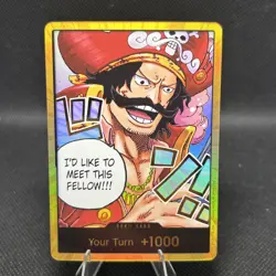 One Piece Carrying On His Will Don!! Card Gold Alternate Art #OP13 🏴‍☠ - Image 1