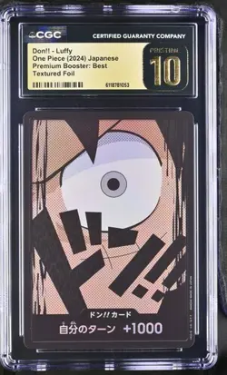 ✨✨ CGC 10 Pristine One Piece Luffy DON Card Textured Foil PRB-01 Jpn - Image 1