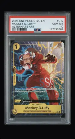 2026 Monkey D. Luffy ( Old Man Luffy ) 012 One Piece Starter Deck St29 PSA 10 - Image 1