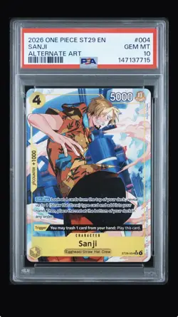 2026 Sanji 004 One Piece Starter Deck St29 Alt Art Psa 10 - Image 1
