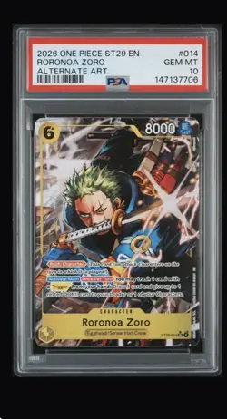 2026 RORONOA ZORO 014 One Piece Starter Deck St29 Alt Art Psa 10 - Image 1