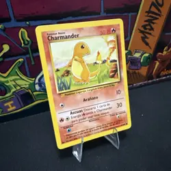 Pokemon CHARMANDER Card 46/102 Base Set NM SPANISH Common Unlimited WOTC Vintage - Image 2