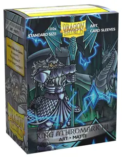 100 DRAGON SHIELD KING ATHROMARK III STANDARD MATTE ART Card Sleeve Royals ccg - Image 4