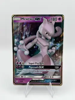 Pokemon TCG Mewtwo GX Card 31/68 Hidden Fates Holo Ultra Rare - Image 1