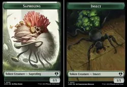 MTG Saproling (0035) // Insect (0033) Double-Sided Token - Foil NM-Mint Commande - Image 1