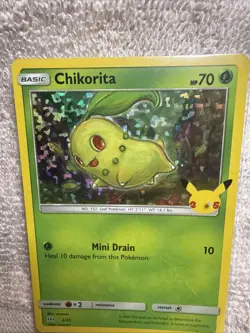 Chikorita McDonalds Pokemon Promo HOLO Card 2/25 - 25th Anniversary - Image 2