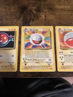 Pokemon TCG Vintage Card Lot Voltorb 67/102 Electrode 21/102 & 18/64 WOTC 1999 - Image 5