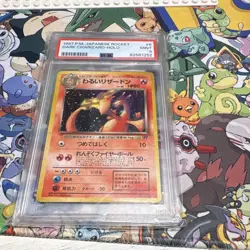Pokemon TCG Dark Charizard 006 Rocket Holo Rare Japanese PSA 9 Graded Card - Image 1