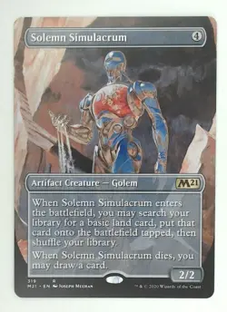 MTG Bling - Showcase - Solemn Simulacrum (Alternate Art) - Core Set 2021 -G360 - Image 1