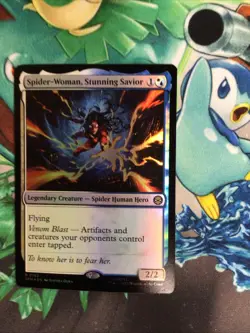 MTG Spider-Woman, Stunning Savior 0152 Foil Marvel's Spider-Man NM SPM - Image 1