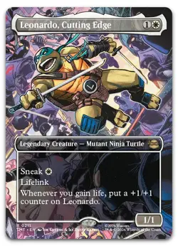 Leonardo, Cutting Edge (Borderless) #211 (NM) TMT Magic MTG - Image 1
