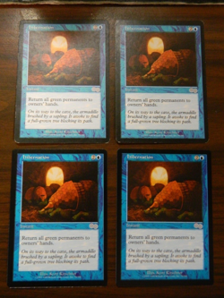 MTG Urza's Saga Blue Uncommon Hibernation x4 Lightly Played - NM Cond - Image 1