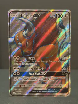 Pokemon TCG – Tauros GX 144/149 – Sun & Moon – Full Art – LP Condition - Image 1