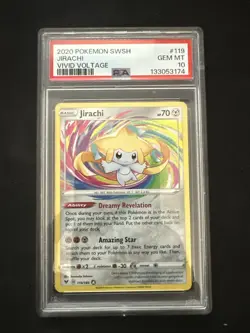 JIRACHI PSA 10 2020 POKEMON SWORD & SHIELD VIVID VOLTAGE #119/185 AMAZING RARE - Image 1