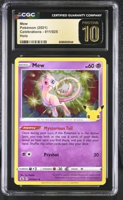 Pokemon Celebrations Mew Holo 011/025 CGC PRISTINE 10! - Image 1