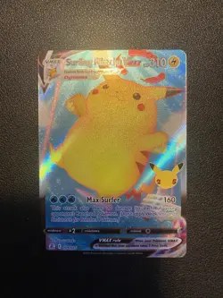 2021 Pokemon SWSH Celebrations Surfing Pikachu VMAX #009/025 - Image 1