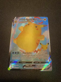 2021 Pokemon SWSH Celebrations Surfing Pikachu VMAX #009/025 - Image 2
