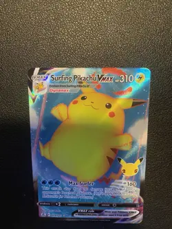 2021 Pokemon SWSH Celebrations Surfing Pikachu VMAX #009/025 - Image 3