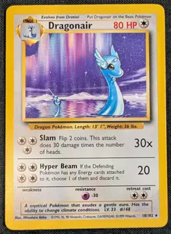 Dragonair - 18/102 Base Set Rare - LP - Pokemon TCG WOTC Vintage - Image 3
