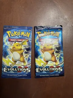 Pokemon TCG: XY- (2) EVOLUTIONS Booster Packs- NEW/FACTORY SEALED - Image 1