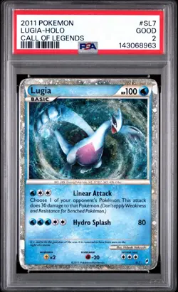 PSA 2 Lugia Call of Legends Shiny Holo Foil Rare #SL7 2011 Pokemon Good - Image 1