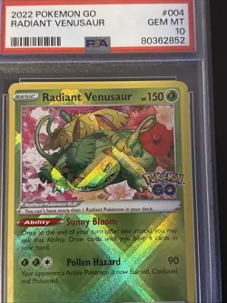 2022 POKEMON GO #004 RADIANT VENUSAUR PSA 10 GEM MT - Image 3