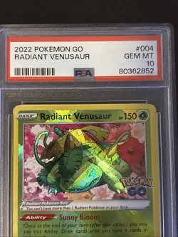 2022 POKEMON GO #004 RADIANT VENUSAUR PSA 10 GEM MT - Image 4