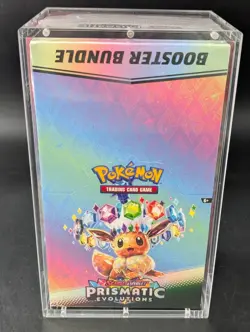 Pokemon SV8.5 Prismatic Evolutions Sealed Booster Bundle Display W/Acrylic Case - Image 1
