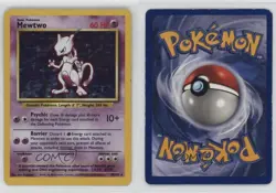 Mewtwo Holo Pokemon Base Set #10 1999 - Image 3