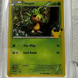 2021 POKEMON MCDONALD'S COLLECTION #6/25 CHESPIN HOLO - PSA 10 GEM MINT - Image 3