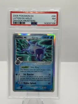 2006 Pokemon EX #96 Latios EX Holo Dragon Frontiers PSA 7 - Image 1
