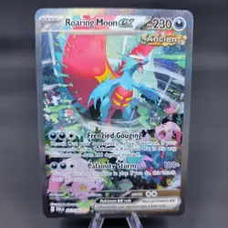 Pokemon TCG Roaring Moon Ex 251/182 SIR Paradox Rift Holo - Image 1
