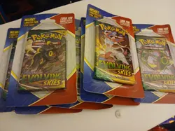 Pokemon Evolving Skies Booster Packs Umbreon Sylveon Rayquaza English TCG Lot 7 - Image 1