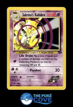 Sabrina's Kadabra 58/132 | Gym Challenge Unlimited | Pokemon Uncommon | LP - Image 1