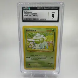 Pokemon TCG Bulbasaur Base Set 44/102 Regular Unlimited Common CGC 9 - Image 1