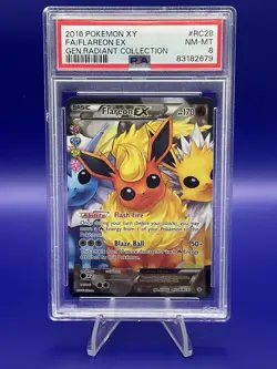 FLAREON EX RC28/RC32 GENERATIONS RADIANT COLLECTION POKEMON TCG | PSA 8 - Image 1