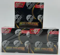 Lot of (3) Pokemon TCG Mega Evolution Base Set Enhanced Booster Boxes SEALED - Image 1