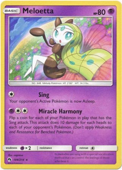 Meloetta 104/214 S&M Lost Thunder RARE PERFECT MINT! Pokemon - Image 1