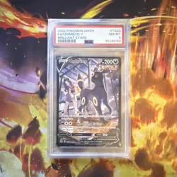 Pokemon Umbreon V Full Art Holo Ultra Rare Brilliant Stars TG22/TG30 PSA 8 - Image 1