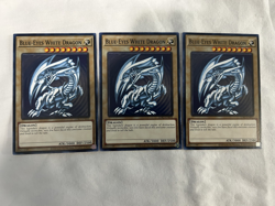 BLUE-EYES WHITE DRAGON LDK2-ENK01 x3 PLAYSET ORIGINAL ANIME ART YUGIOH! - Image 1