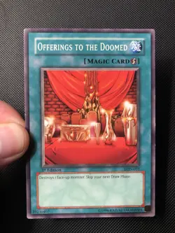 Yu-Gi-Oh! Offerings To The Doomed LON-051 1st Edition NA English Vintage - Image 1
