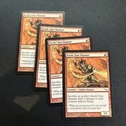 4x Krark-Clan Shaman x4 Mirrodin - MTG Magic the Gathering - 4 Card Playset - LP - Image 1