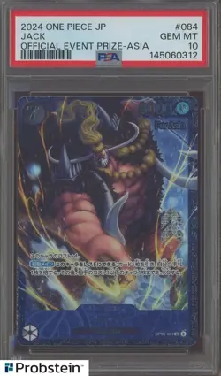 2024 One Piece Japanese #084 Jack Offical Event Prize Asia PSA 10 GEM MINT - Image 1