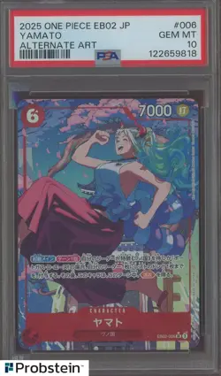 2025 One Piece EB02 Japanese #006 Yamato Alternate Art PSA 10 GEM MINT - Image 1